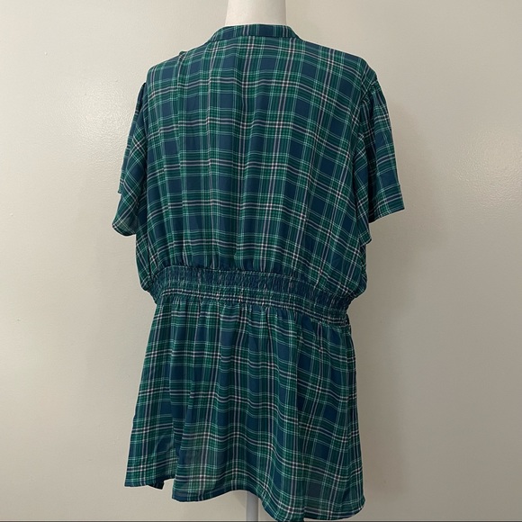 Georgette Ruffle Front Flutter Sleeve Blouse - Picture 5 of 7